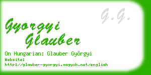 gyorgyi glauber business card